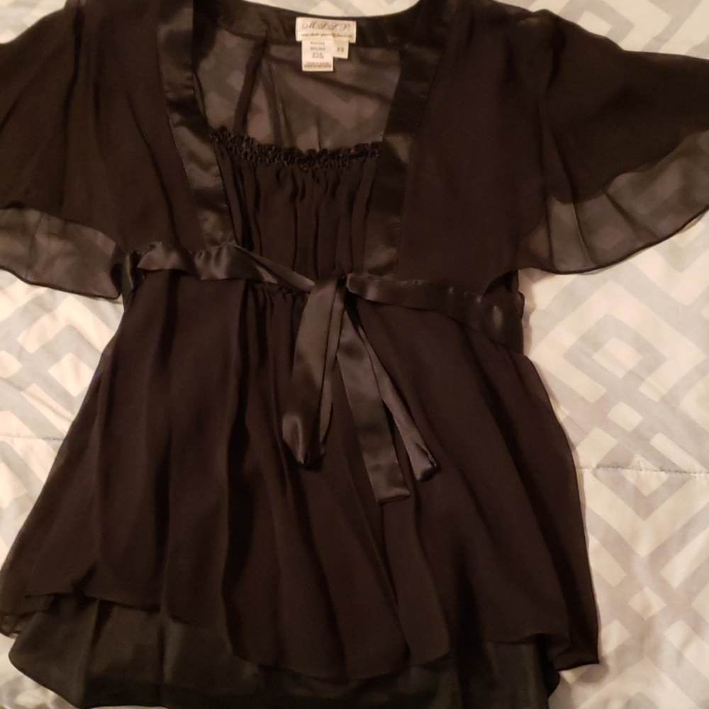 Sheer black top